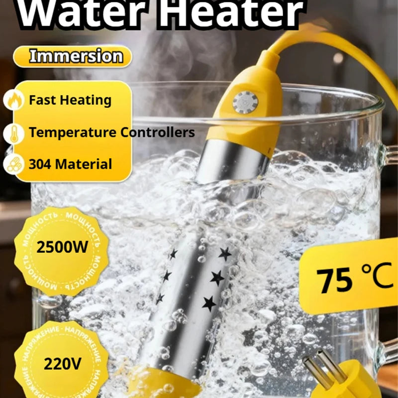 Effortless Hot Water Anytime: Portable 2500W Pool Heater for Instant Heating and Safety